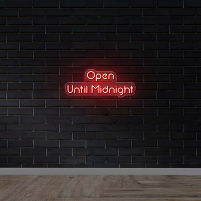 OPEN UNTIL MIDNIGHT - Premium Neon Artwork