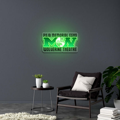 PSJA Memorial ECHS - Premium Neon Artwork