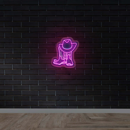 BOOTS and HAT - Premium Neon Artwork