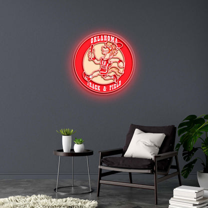 OKLAHOMA TRACK & FIELD - Premium Neon Artwork