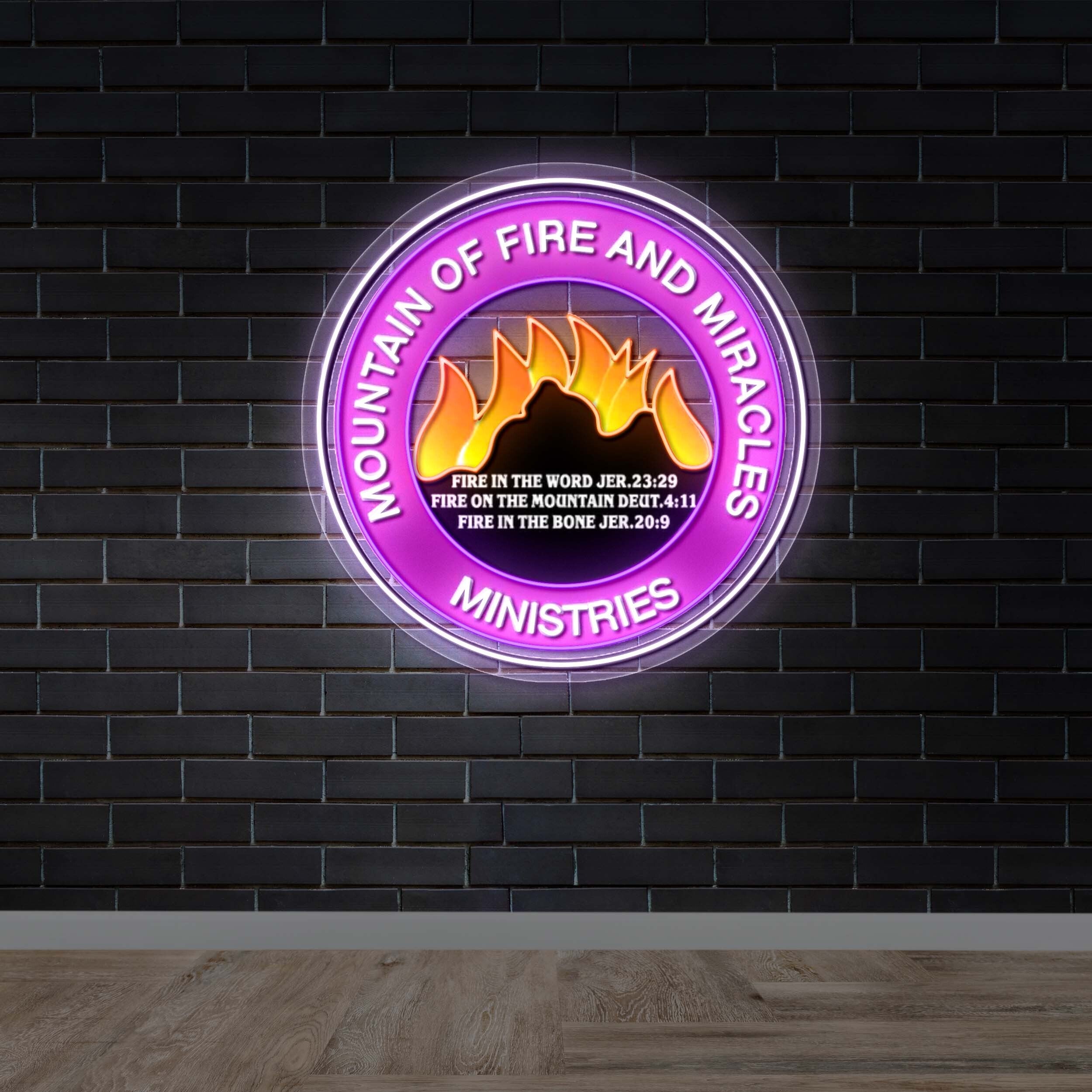 Mountain of Fire and Miracles - Premium Neon Artwork