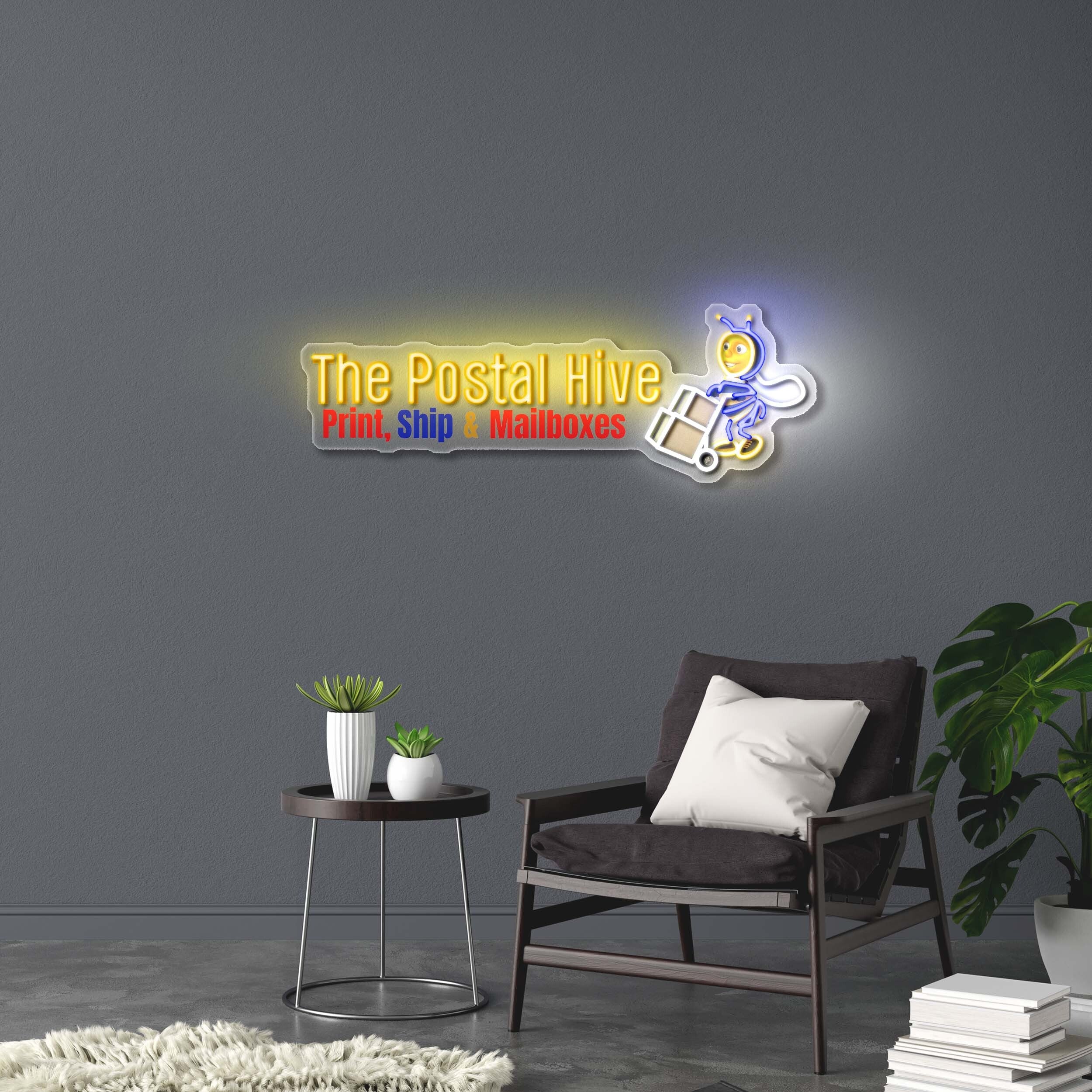 The Postal Hive - Premium Neon Artwork