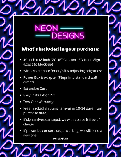 ZONE - Premium Neon Artwork