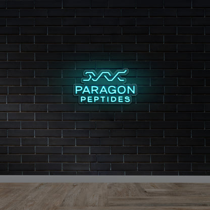 Paragon Peptides - Premium Neon Artwork
