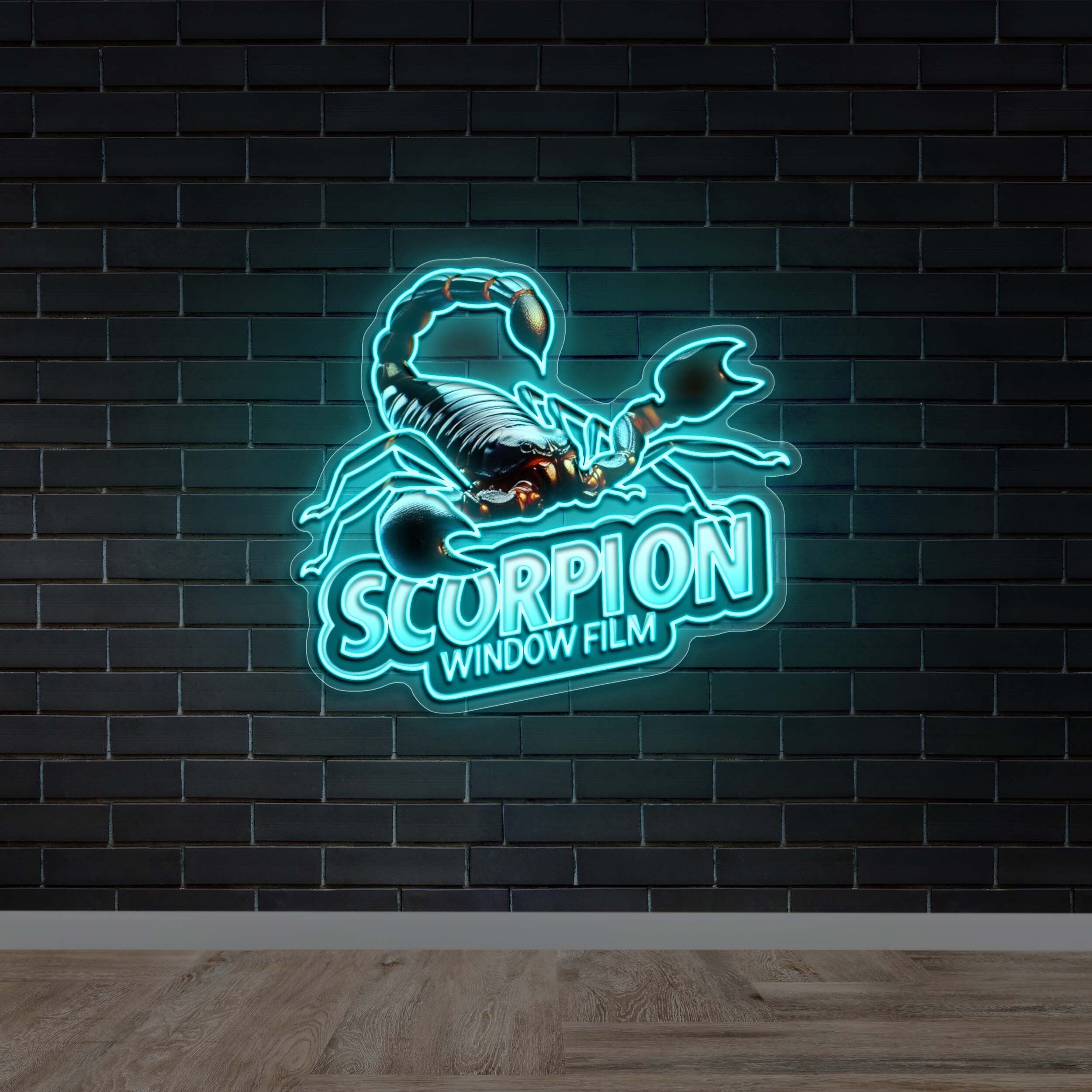 Scorpion Window Film - Premium Neon Artwork