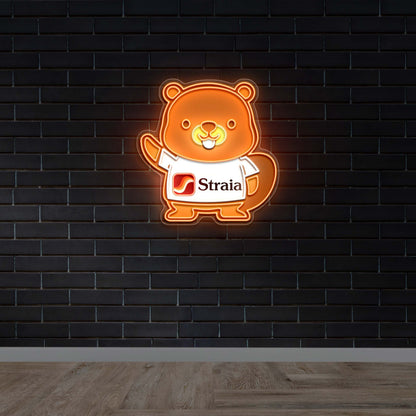 Straia Bear - Premium Neon Artwork
