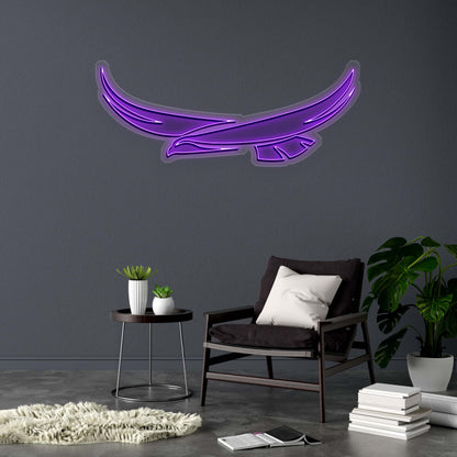 Purple Hawk (Logo Only) - Premium Neon Artwork