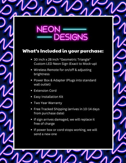 Geometric Triangle - Premium Neon Artwork