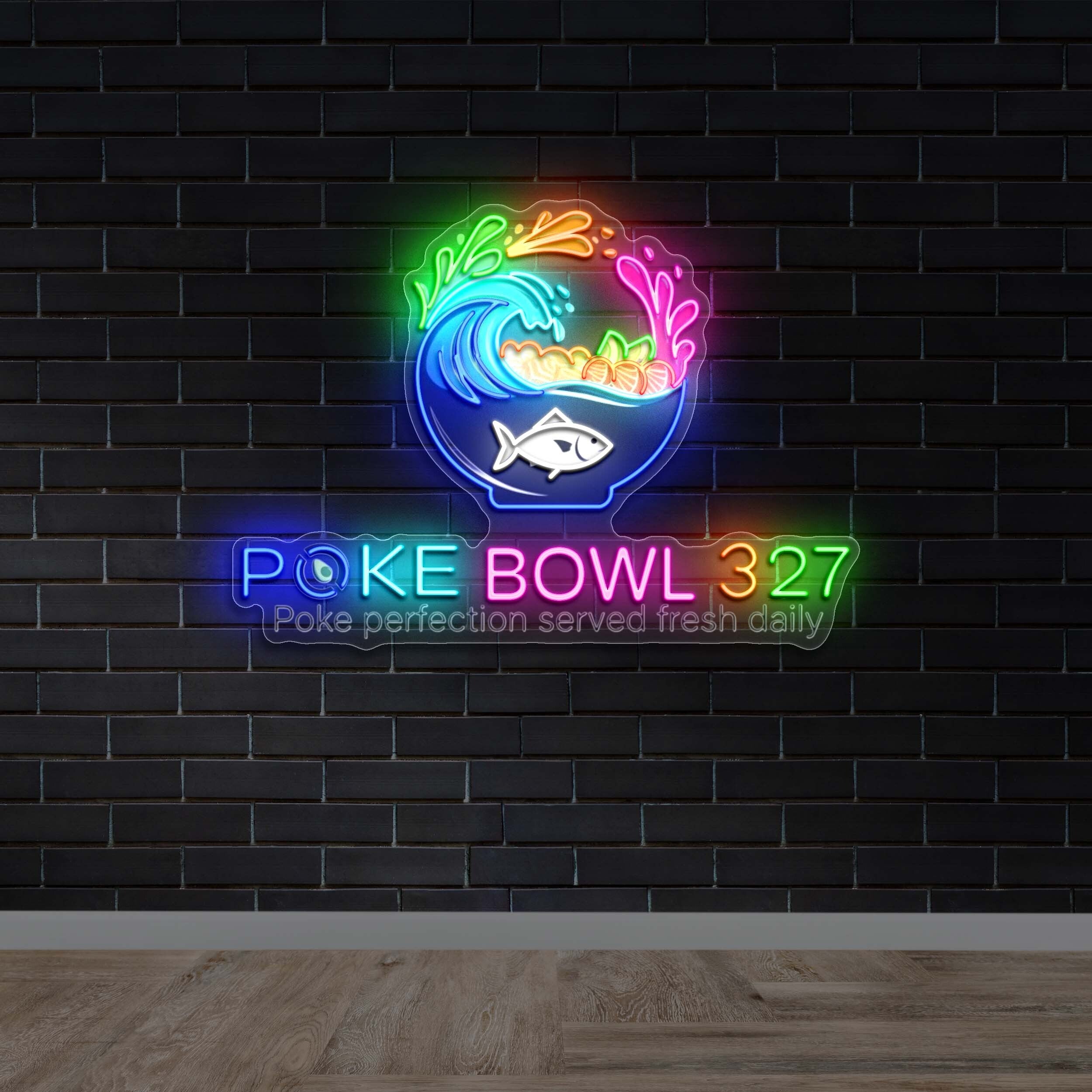 POKE BOWL 327 - Premium Neon Artwork