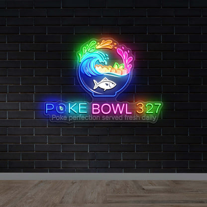 POKE BOWL 327 - Premium Neon Artwork
