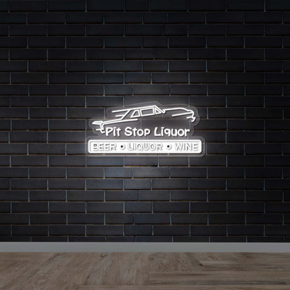 Pit Stop Liquor - Premium Neon Artwork