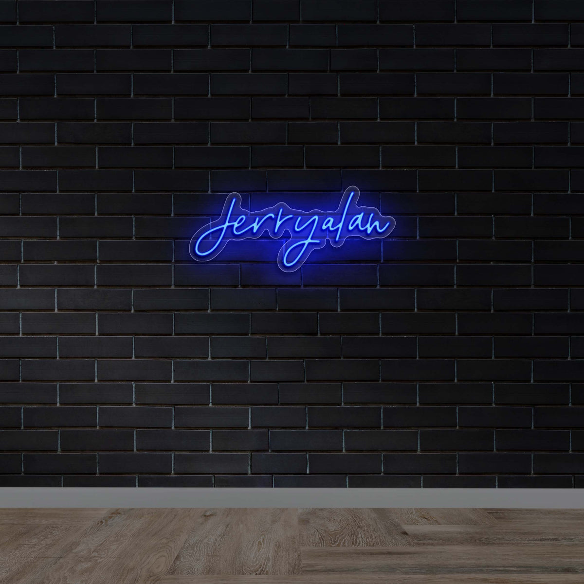 jerryalan Cursive Script - Premium Neon Artwork
