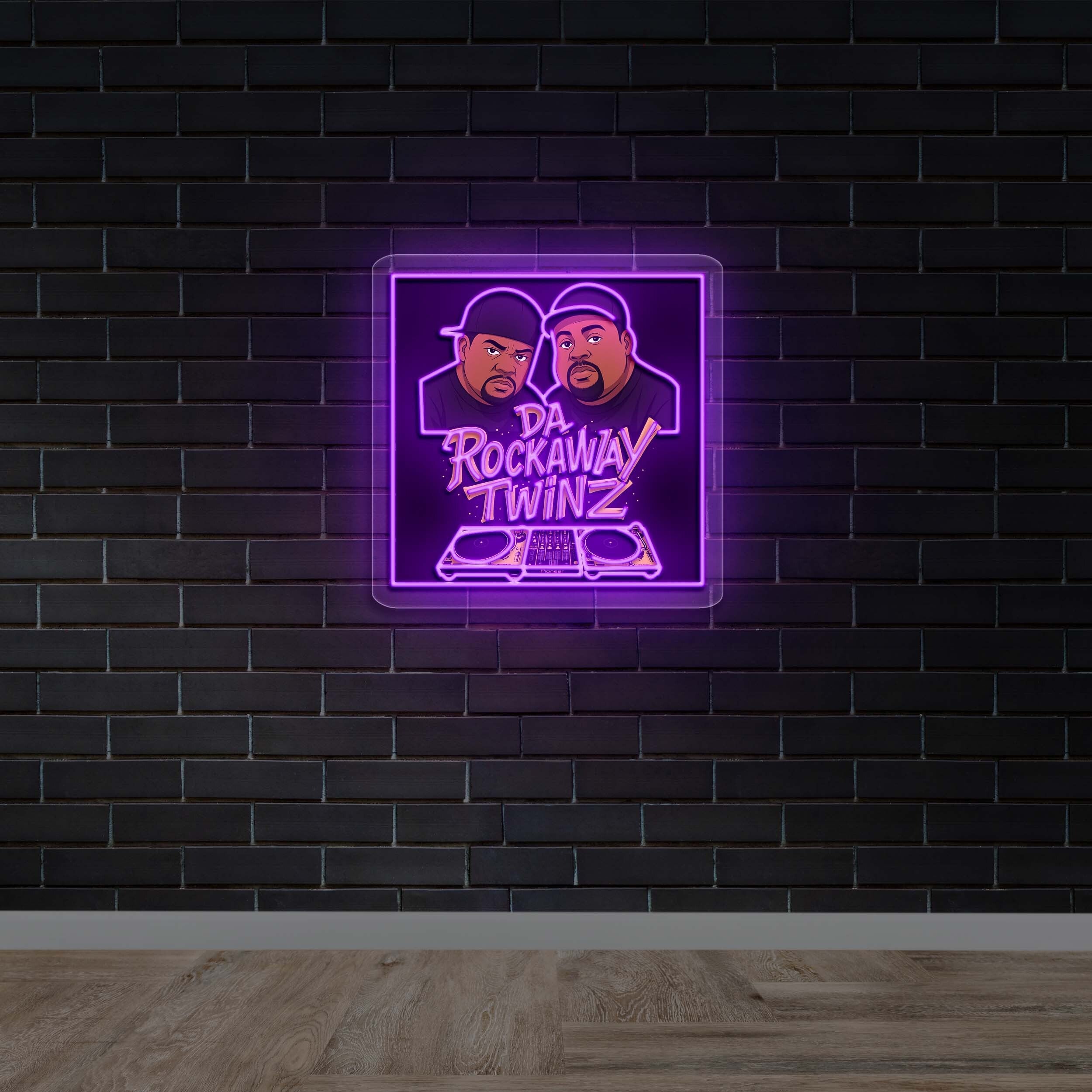 Da Rockaway Twinz - Premium Neon Artwork