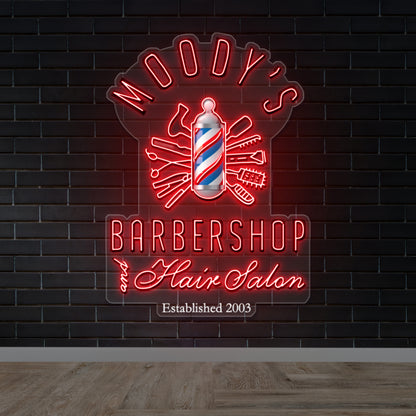 MOODY'S BARBERSHOP - Premium Neon Artwork