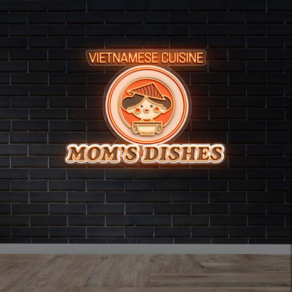 Mom's Dishes - Premium Neon Artwork