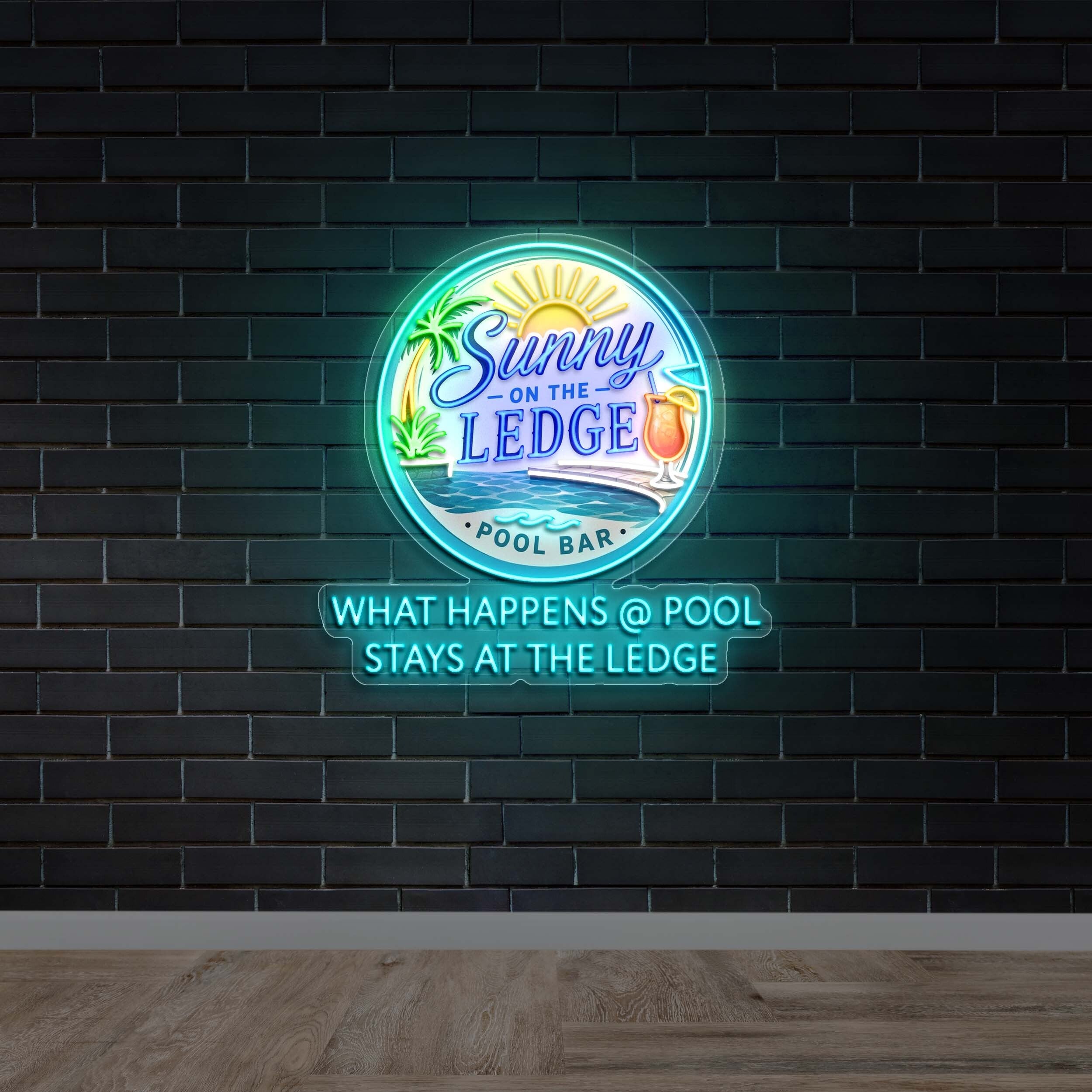 WHAT HAPPENS @ POOL STAYS AT THE LEDGE - Premium Neon Artwork