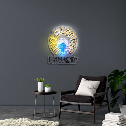 LUKE  RECORDS - Premium Neon Artwork