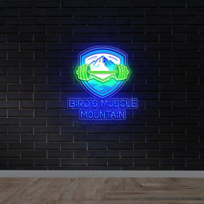 Bird’s Muscle Mountain - Premium Neon Artwork