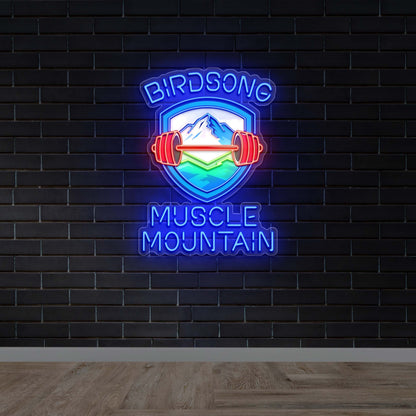 Bird’s Muscle Mountain - Premium Neon Artwork