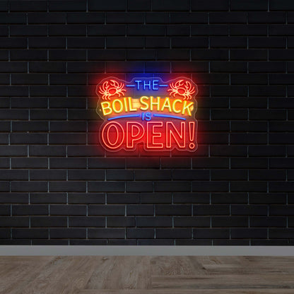 The Boil Shack Is Open! - Premium Neon Artwork