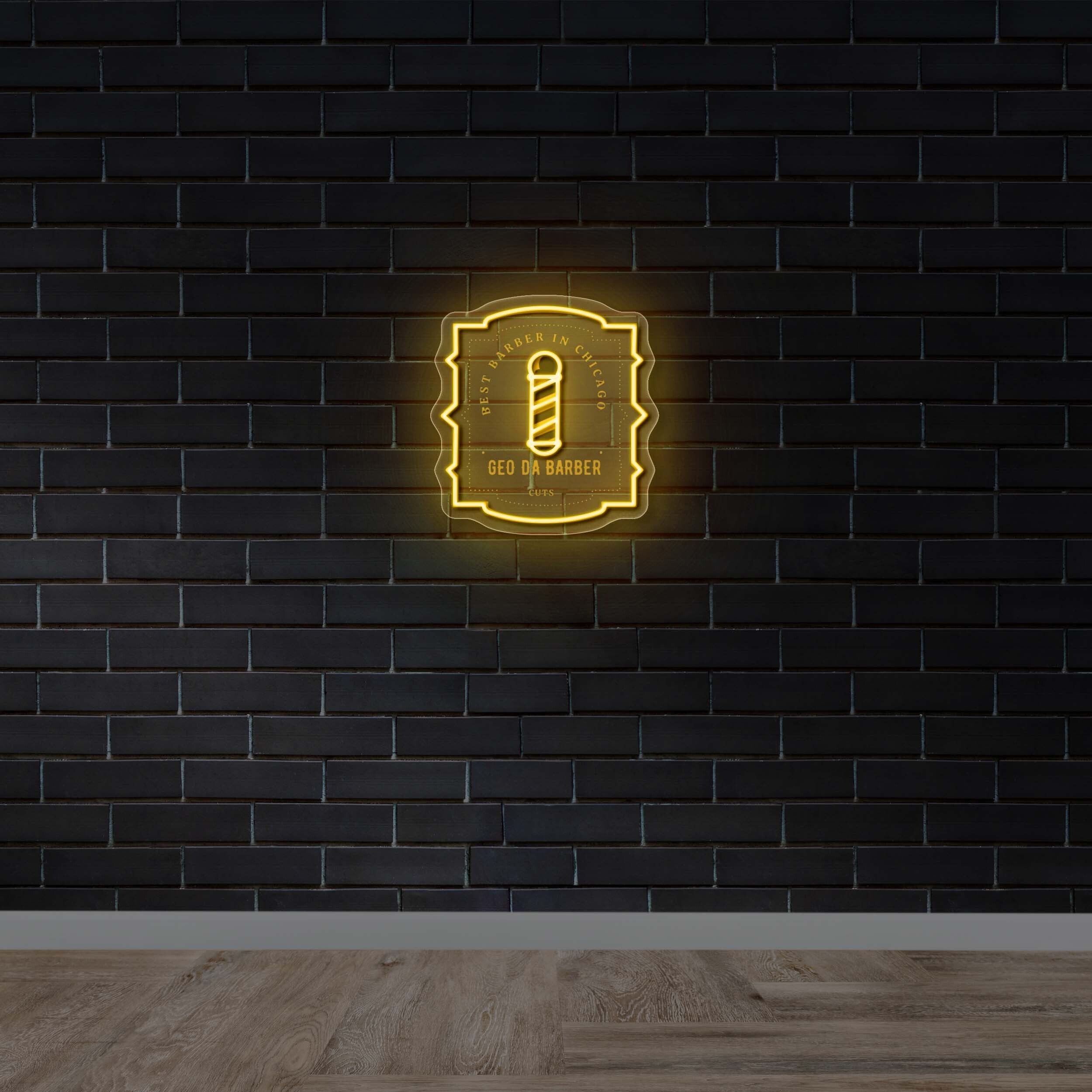 GEO DA BARBER - Premium Neon Artwork