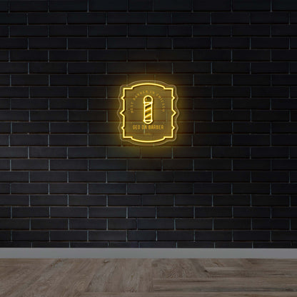GEO DA BARBER - Premium Neon Artwork