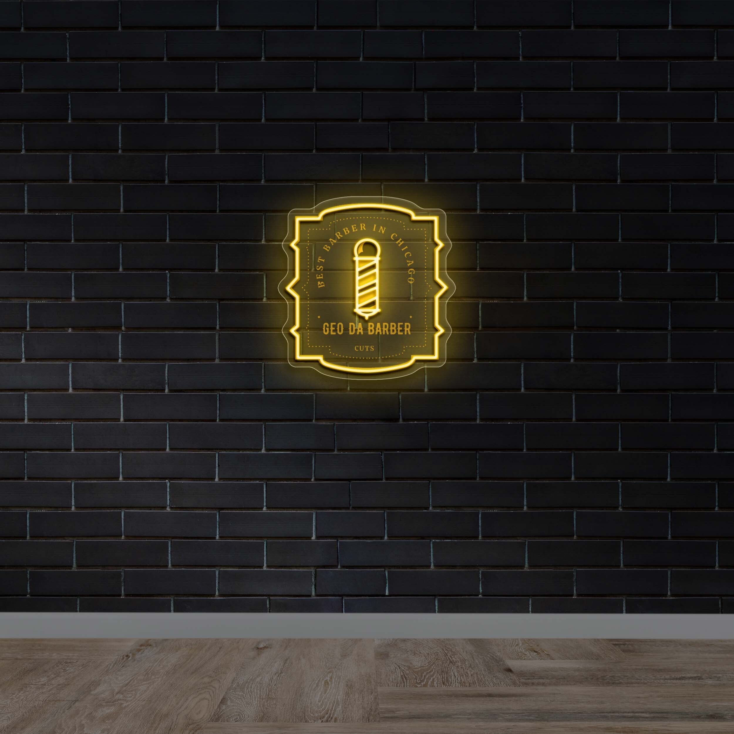 GEO DA BARBER - Premium Neon Artwork