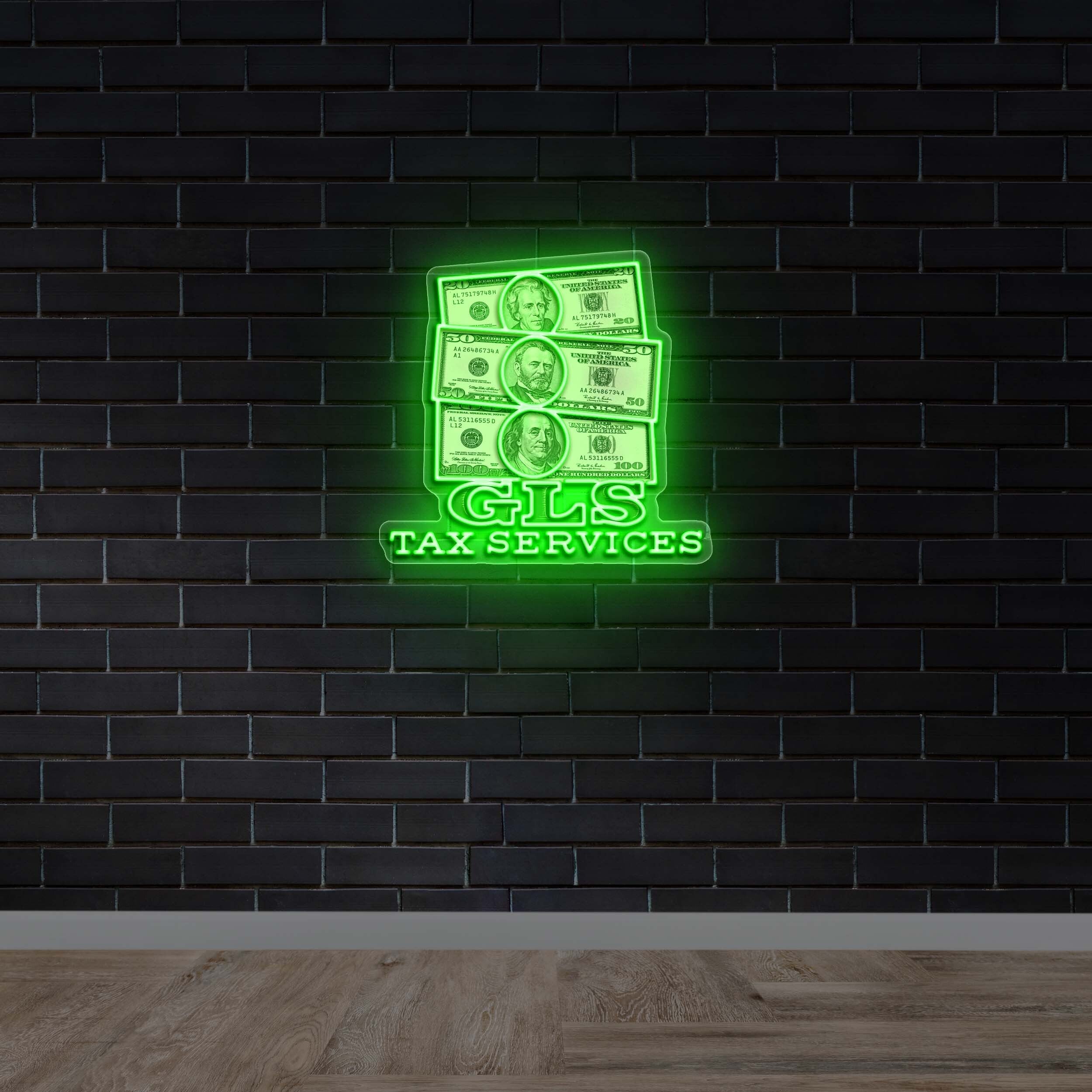 GLS TAX  SERVICES - Premium Neon Artwork