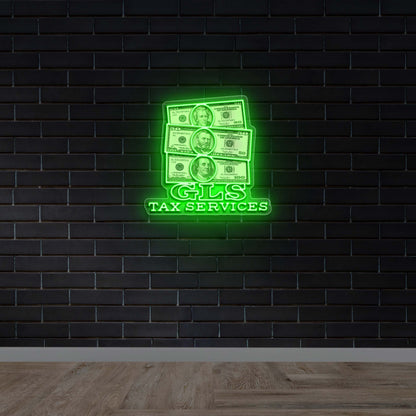 GLS TAX  SERVICES - Premium Neon Artwork