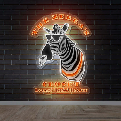 The Zebra’s Closet - Premium Neon Artwork