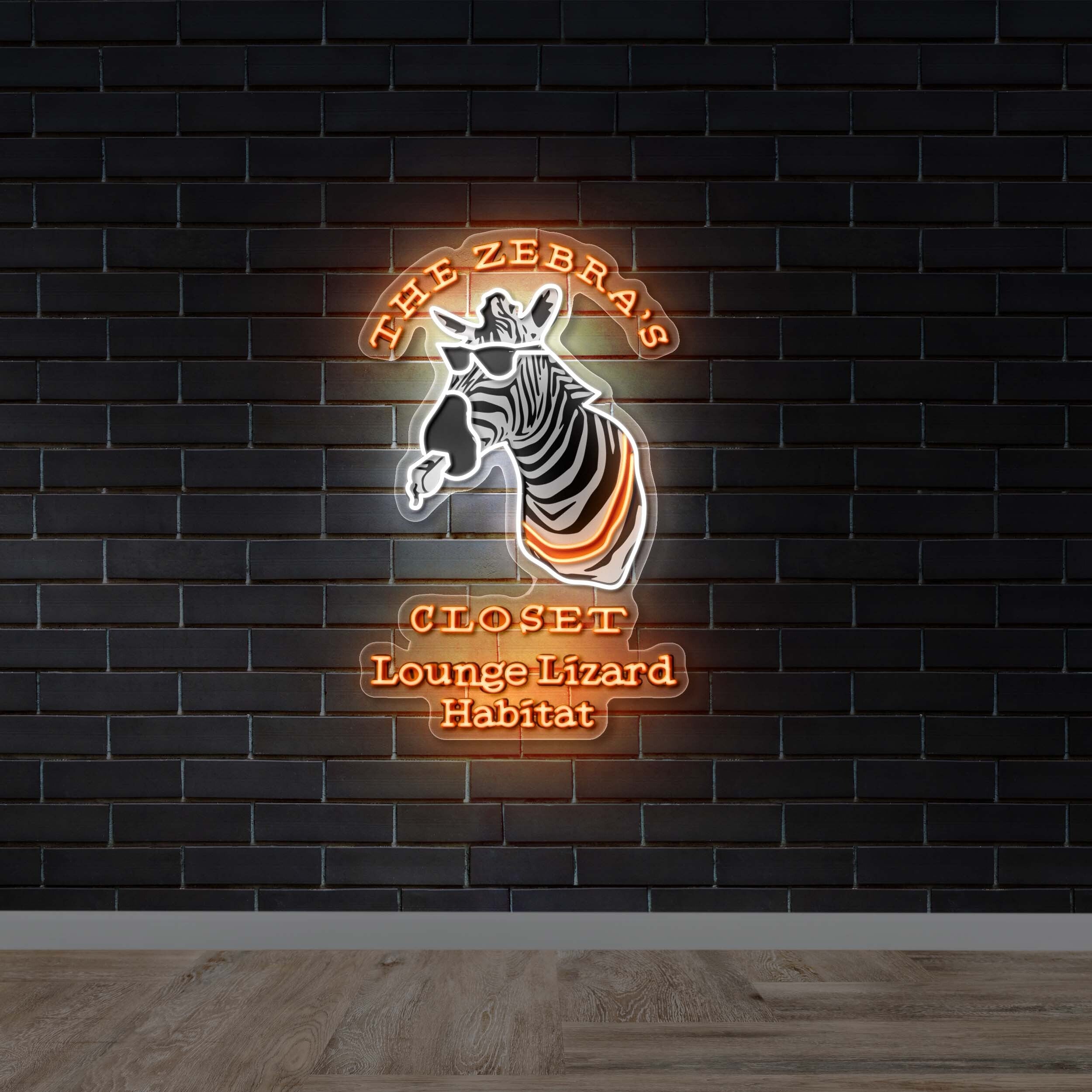 The Zebra’s Closet - Premium Neon Artwork