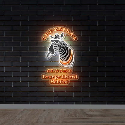 The Zebra’s Closet - Premium Neon Artwork