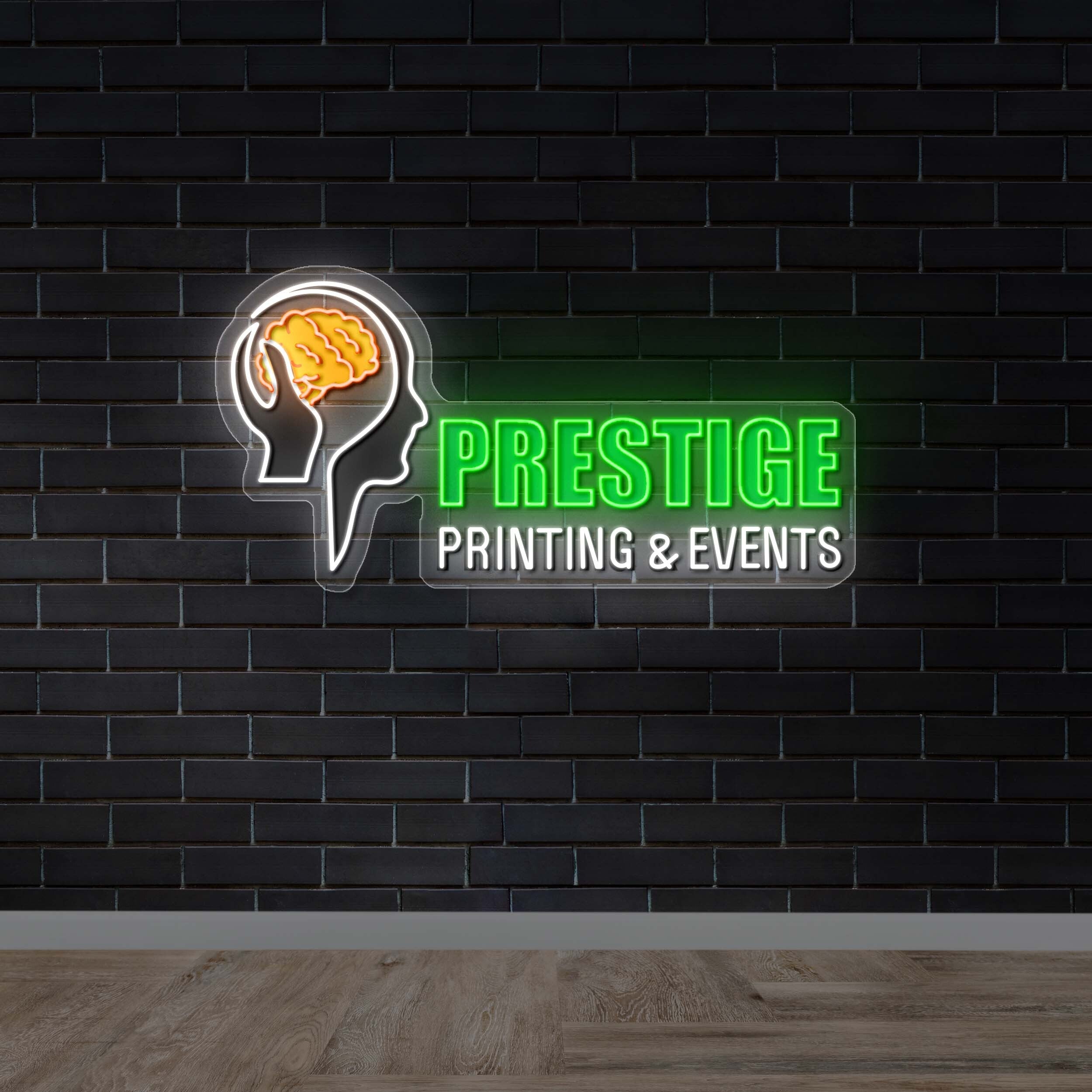 PRESTIGE PRINTING & EVENTS | Side logo - Premium Neon Artwork