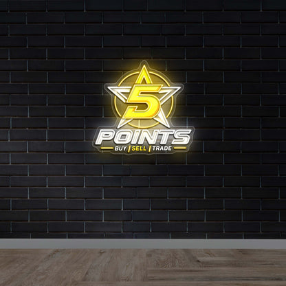 5 Points Buy Sell Trade - Premium Neon Artwork