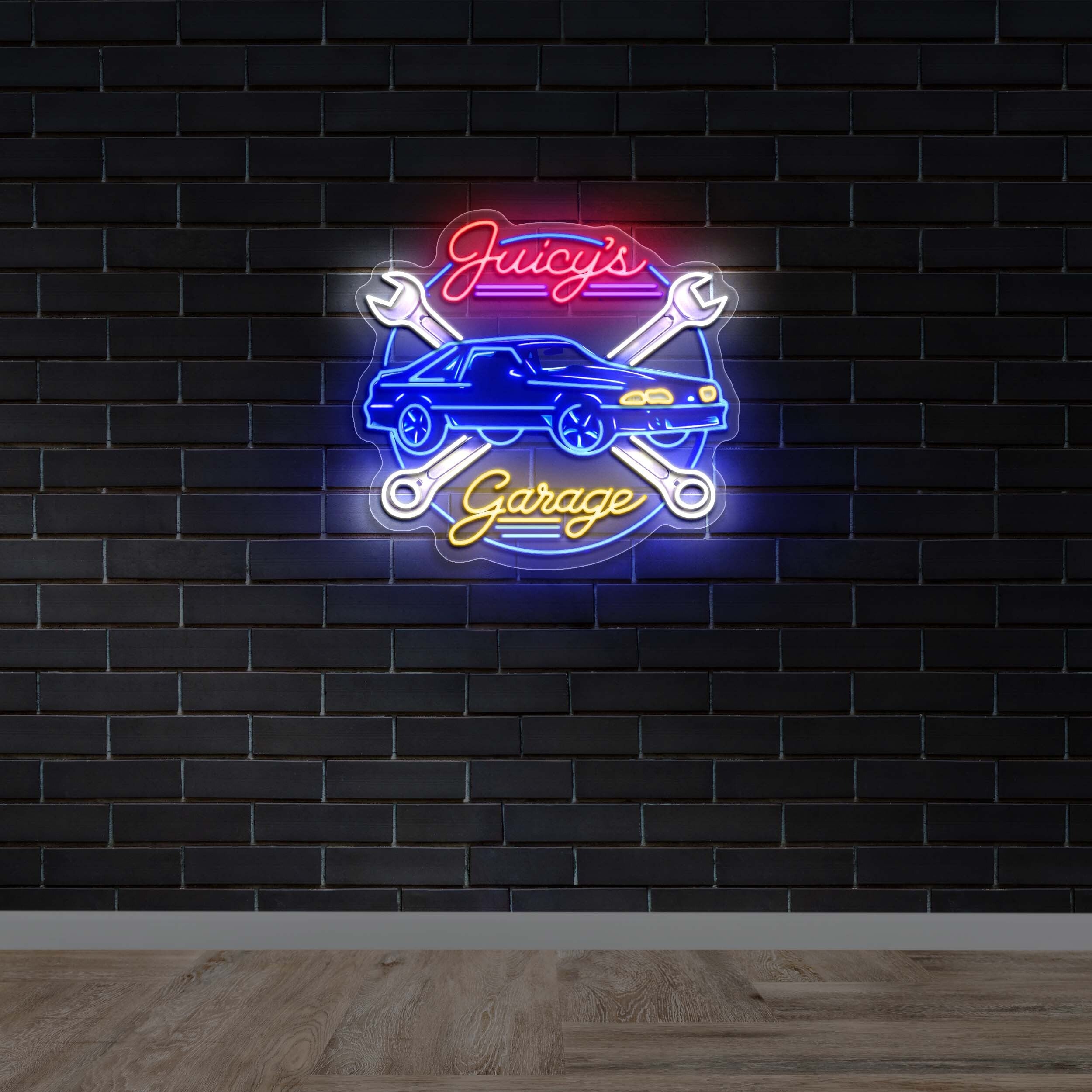 Juicy's Garage | 4th Version - Premium Neon Artwork
