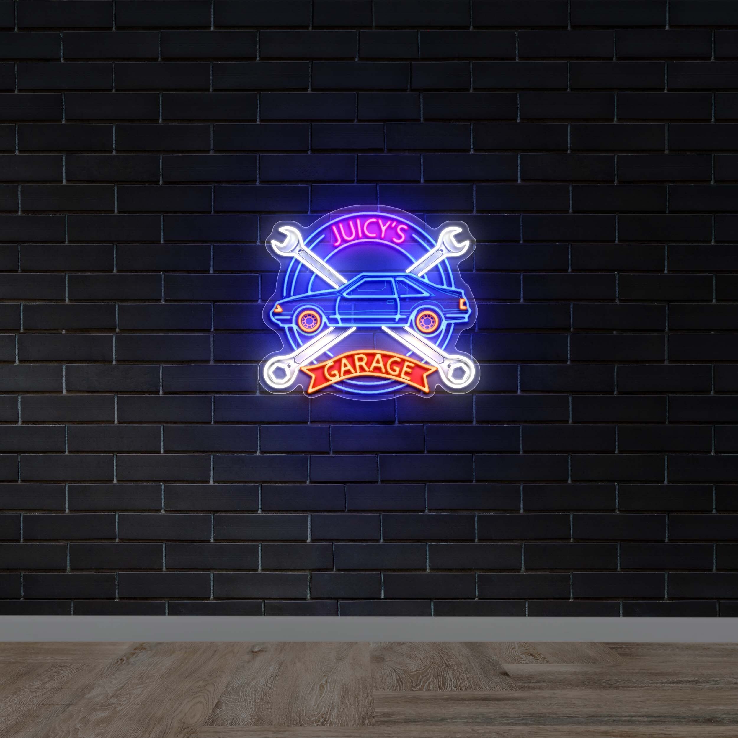 Juicy's Garage | 3rd version - Premium Neon Artwork