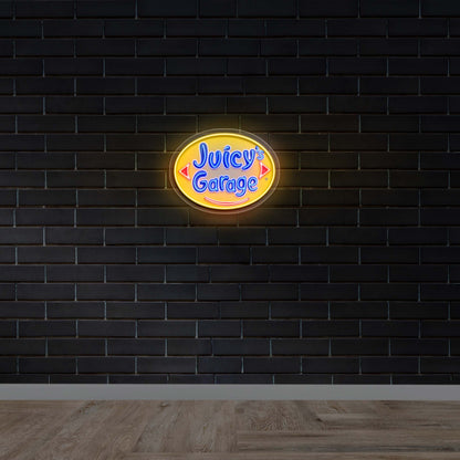 Juicy's Garage - Premium Neon Artwork