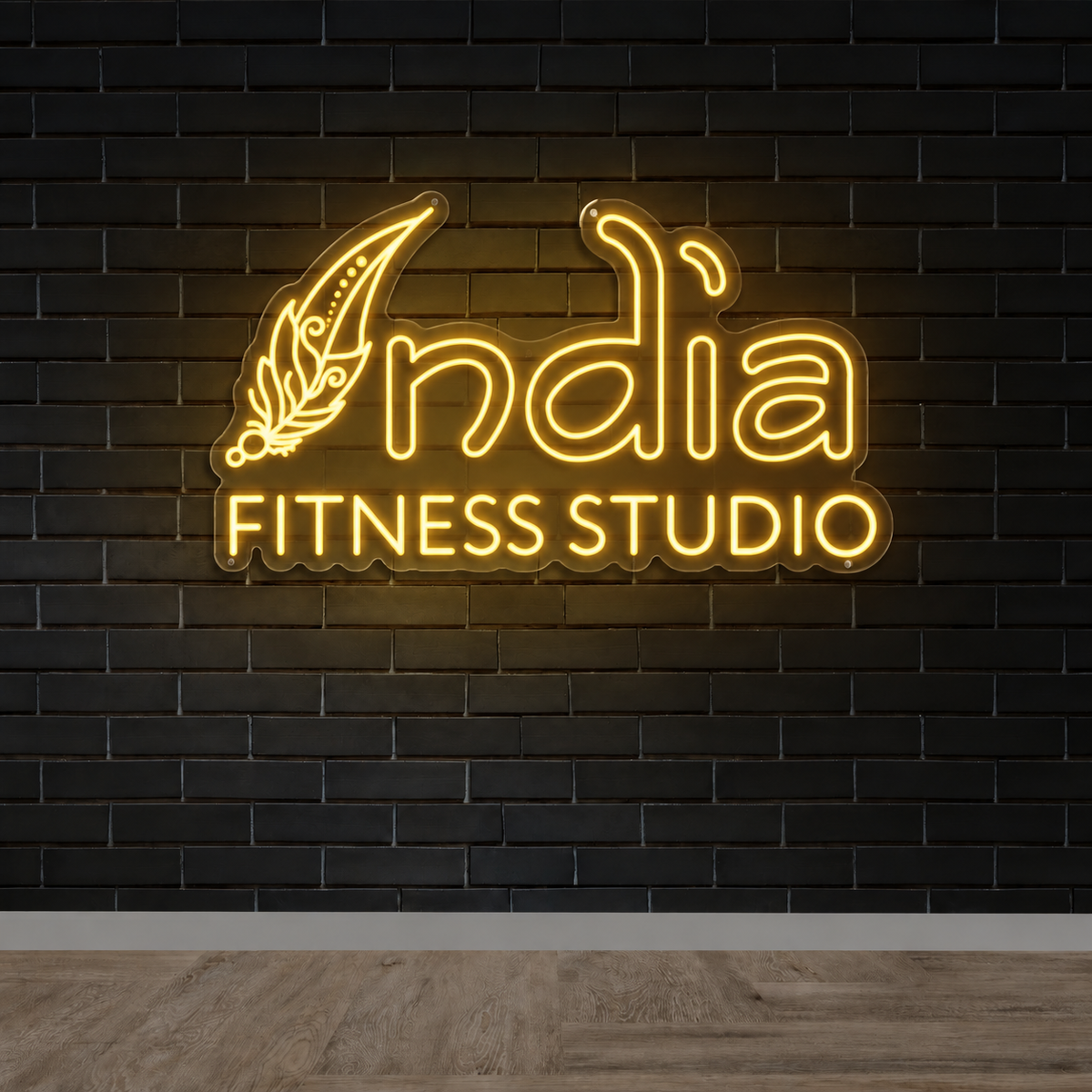 India Fitness Studio (version 2) - Premium Neon Artwork