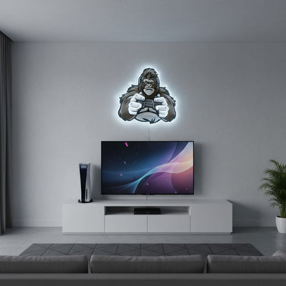 Gorilla Gamer Controller - UV Print Gaming LED Neon Sign