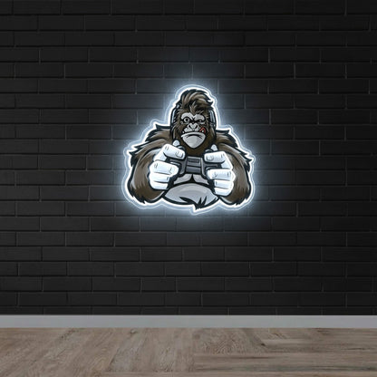 Gorilla Gamer Controller - UV Print Gaming LED Neon Sign