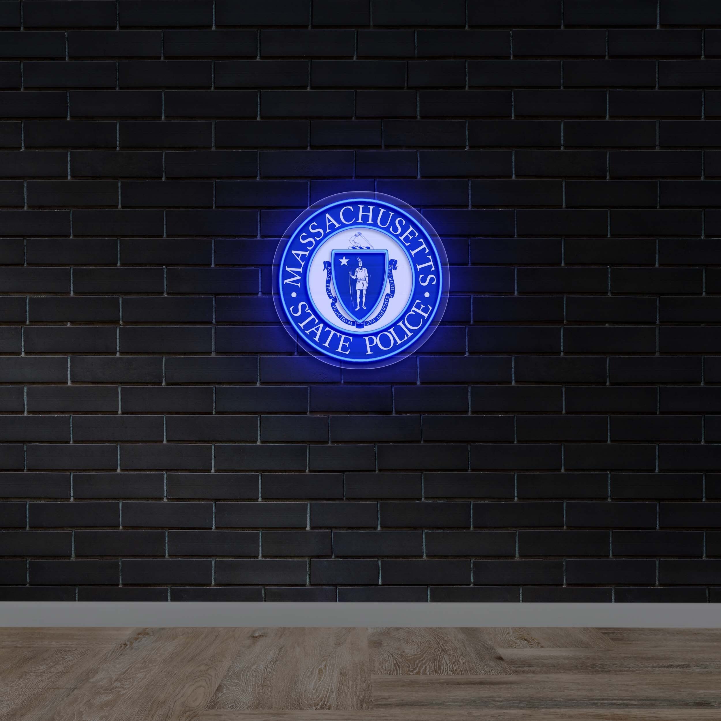 MASSACHUSETTS STATE POLICE - Premium Neon Artwork