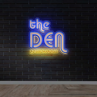 The Den Game room - Premium Neon Artwork