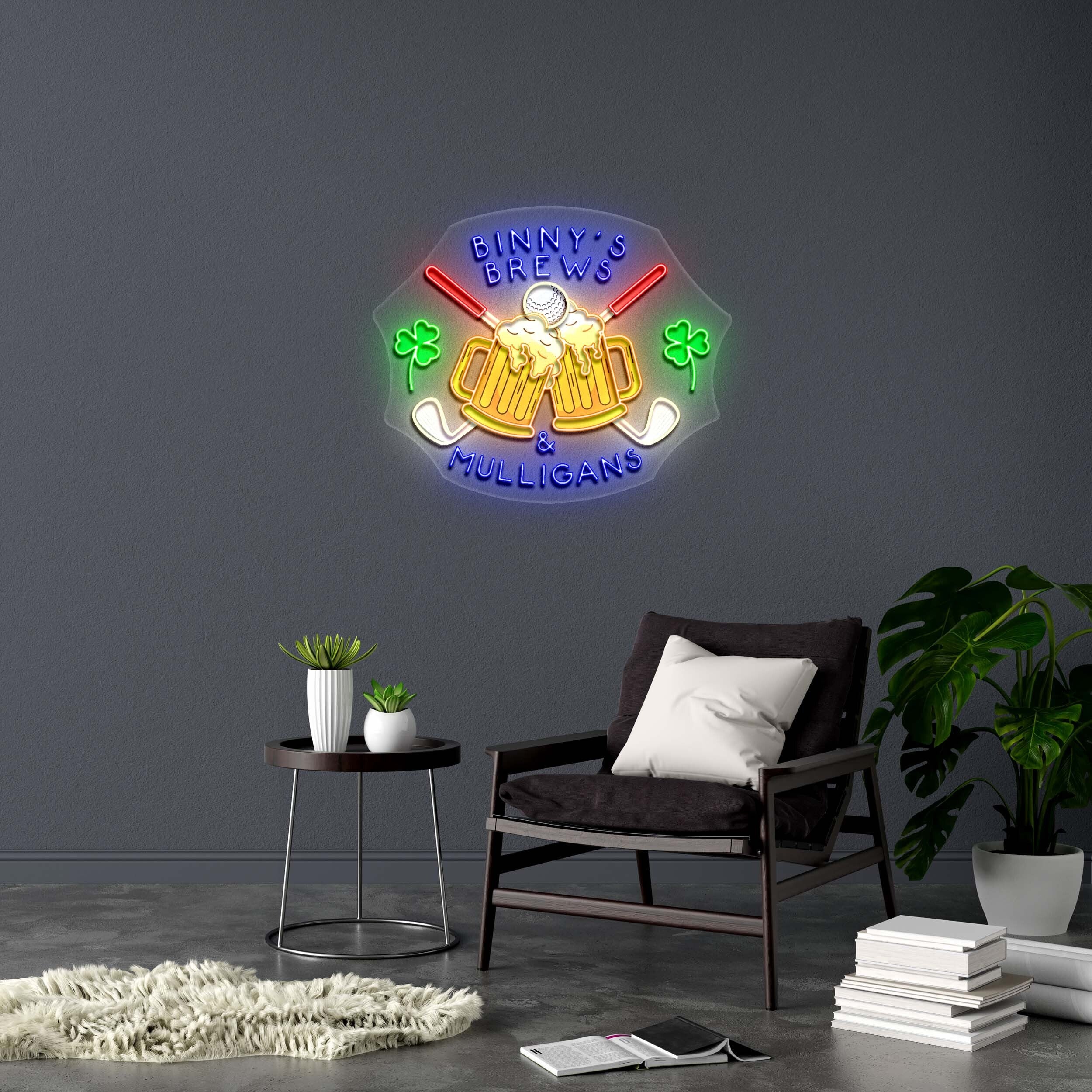 BINNY'S BREWS & MILLIGANS - Premium Neon Artwork