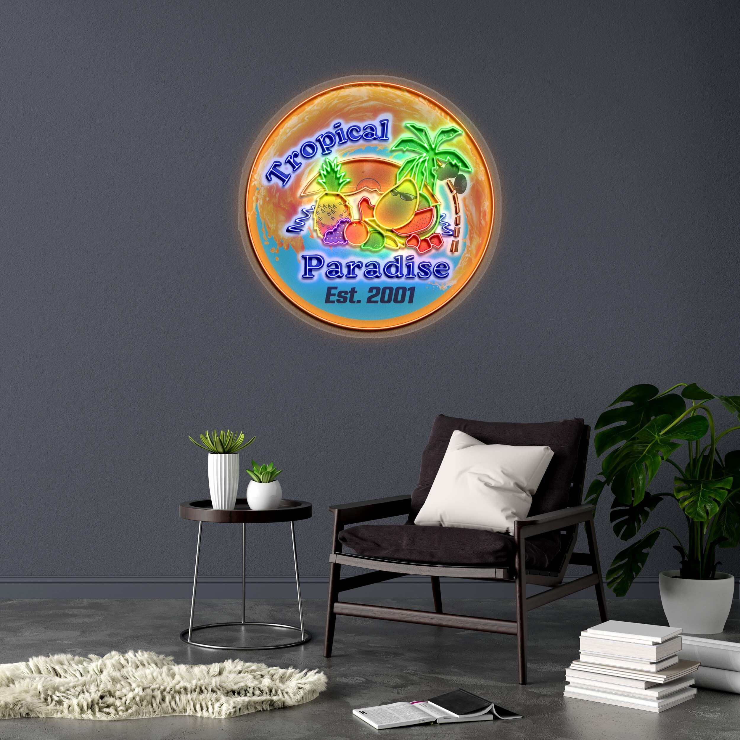 Tropical Paradise - Premium Neon Artwork