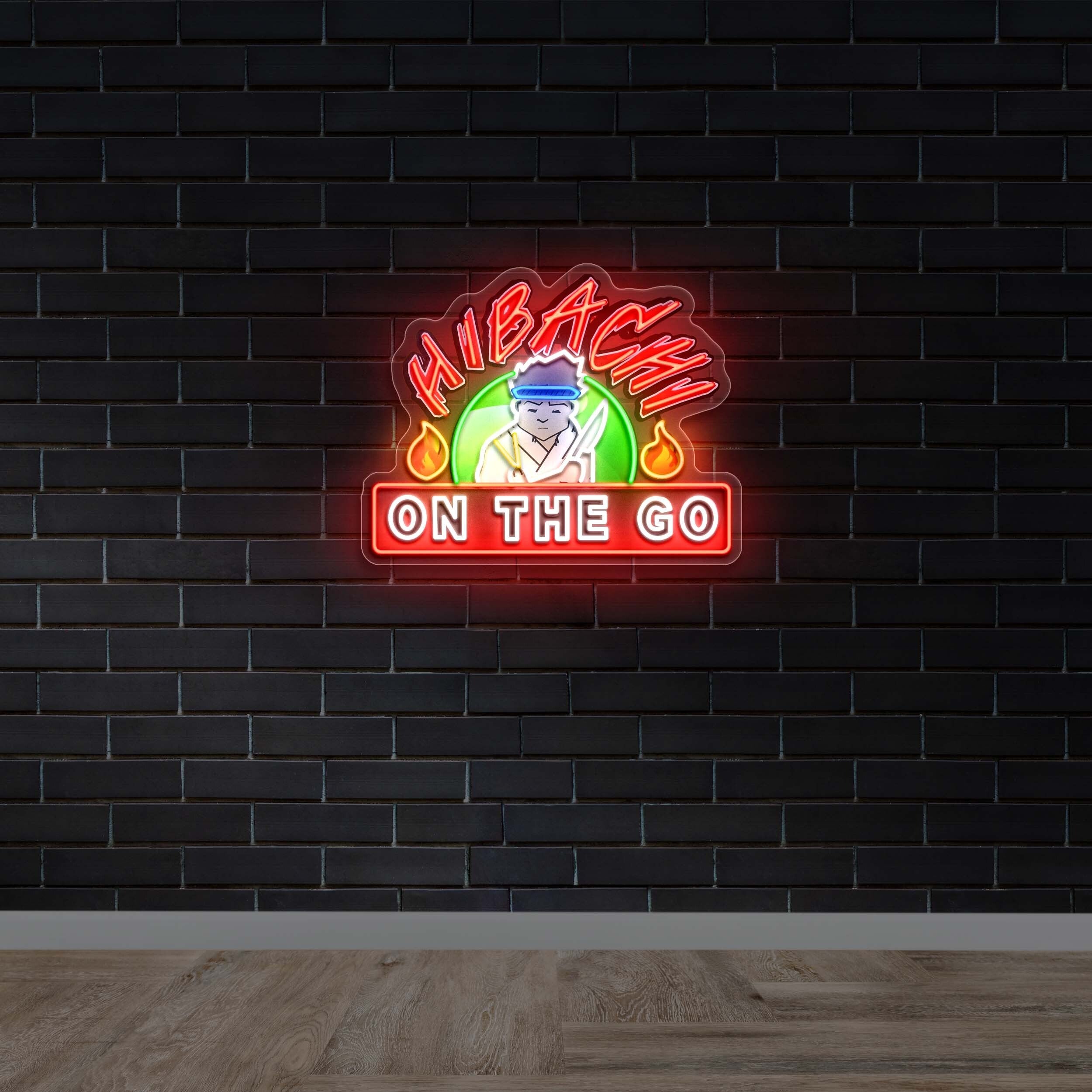 Hibachi on the Go - Premium Neon Artwork