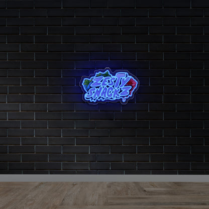 ZESTY SNACKZ - Premium Neon Artwork