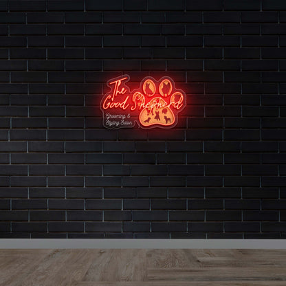 The Good Shepherd Grooming - Premium Neon Artwork