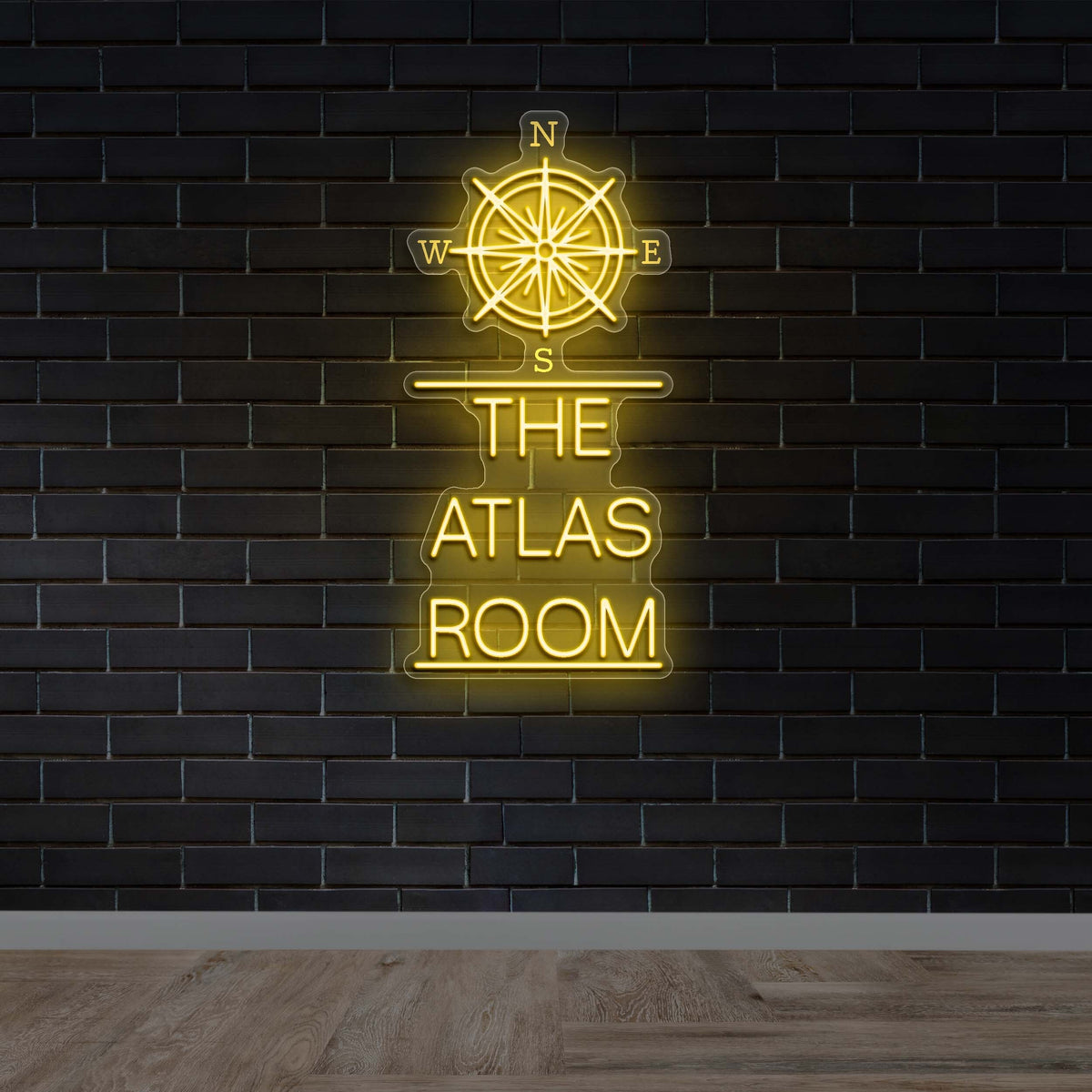 The Atlas Room | Vertical Layout - Premium Neon Artwork