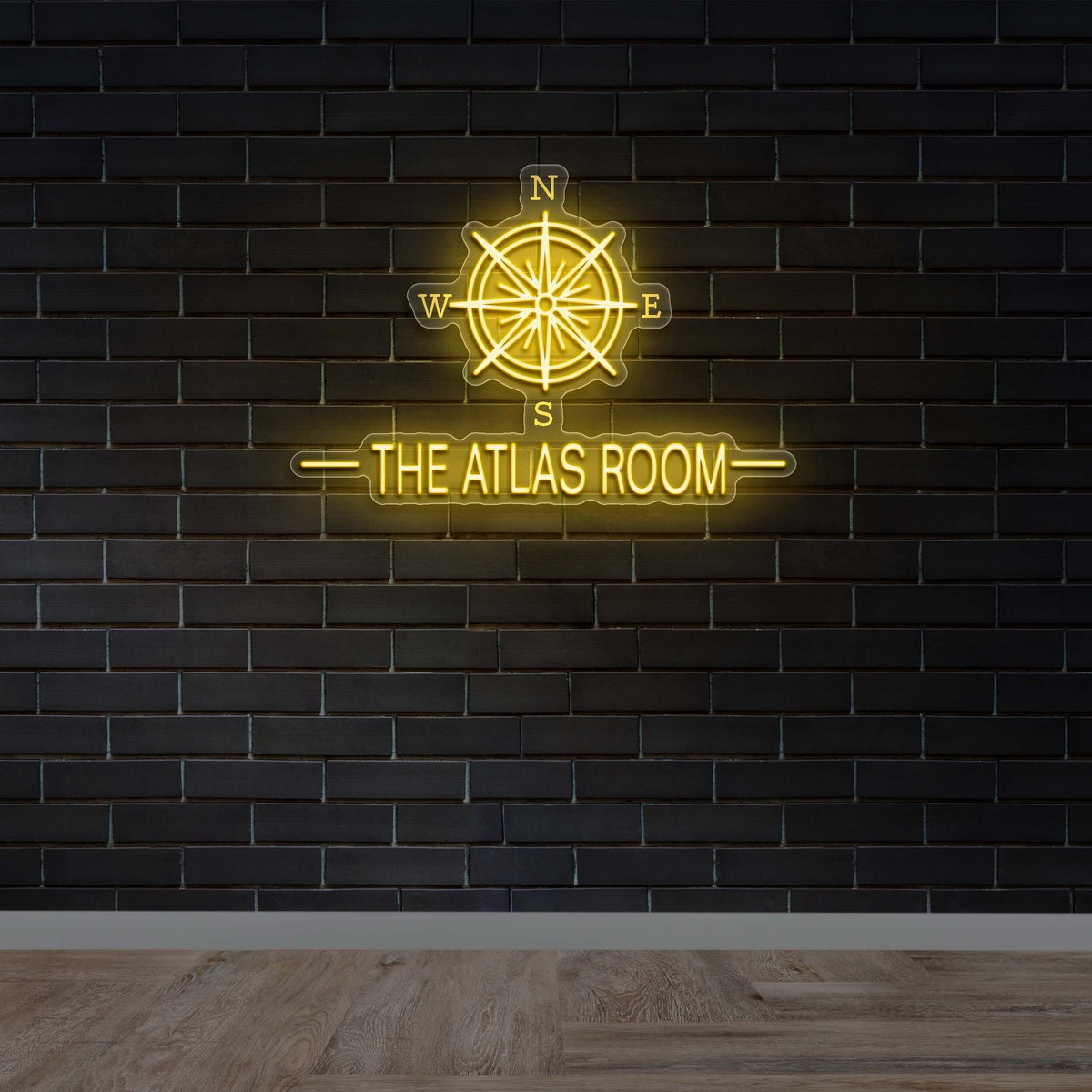 Atlas Room (horizontal layout) - Premium Neon Artwork