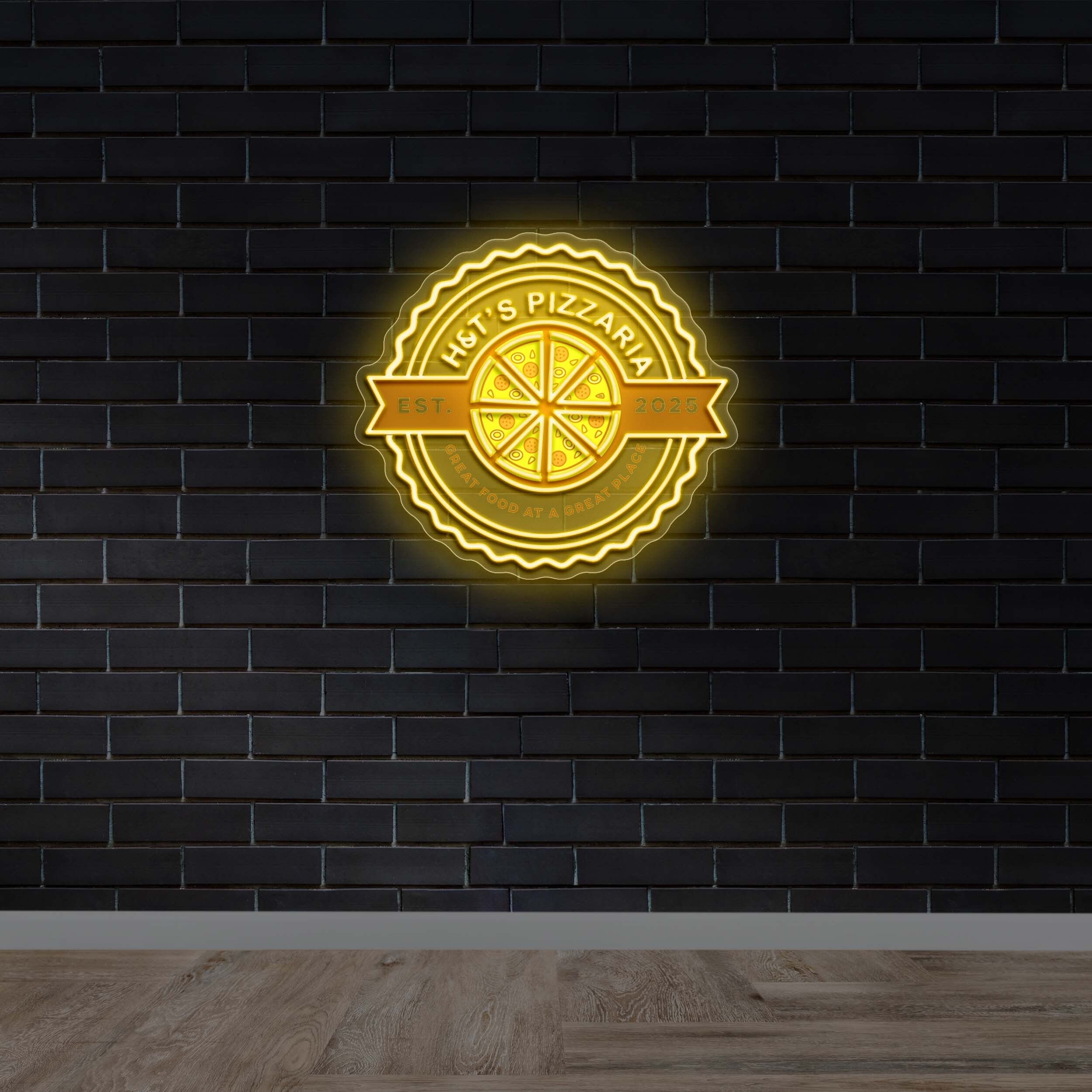 H&T’s Pizzaria - Premium Neon Artwork